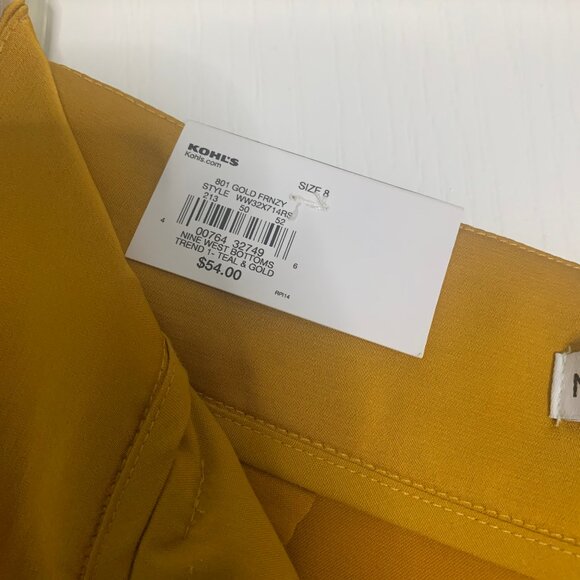 Gold Wide Leg Pants - Picture 6 of 7